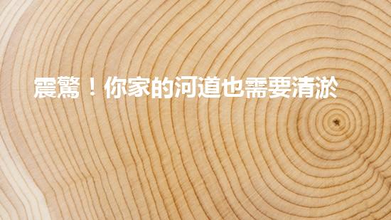震驚！你家的河道也需要清淤公司施工嗎？